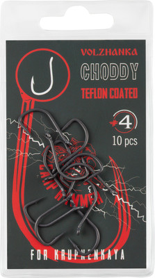 Набор крючков рыболовных Волжанка Choddy Teflon №4 / HCVCHT-04 (10шт) -