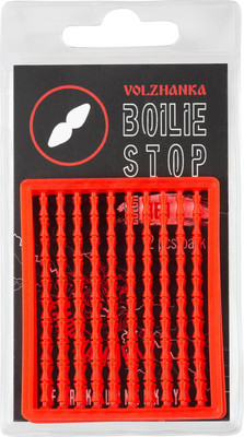 Набор стопоров рыболовных Волжанка Boilie Stop / SBVBS-RE (2шт, красный) -