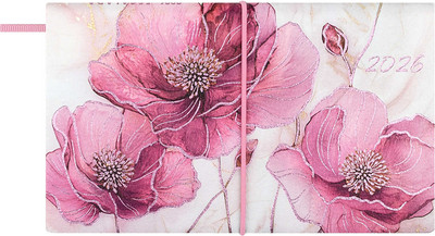 Еженедельник Escalada Розовые маки 2026 / 70389 (64л) - 