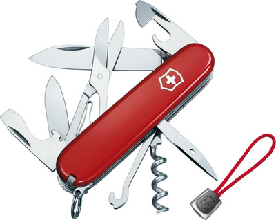Нож швейцарский Victorinox Climber 1.3703 с темляком 4.1824.1 (красный) -