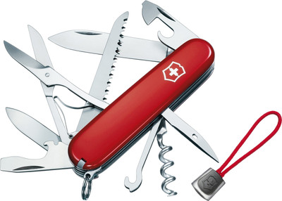 Нож швейцарский Victorinox Huntsman 1.3713 с темляком 4.1824.1 (красный) -