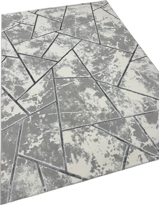 Коврик Radjab Carpet Амальфи Прямоугольник 01518B / 13613 (1.2x1.8, C.Grey/Antrasit) -