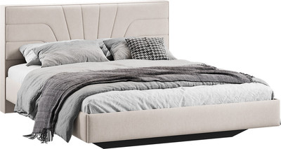 Двуспальная кровать ТриЯ Пандора 160x200 тип 1 (велюр мокко светлый) - 