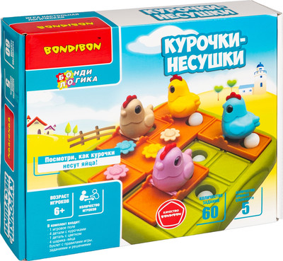 Игра-головоломка Bondibon БондиЛогика Курочки-Несушки / ВВ6612 -