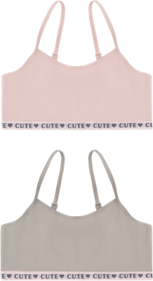 Комплект бюстье для девочек Mark Formelle 517718-2 (р.158-80, нежно-розовый/пепельный) -