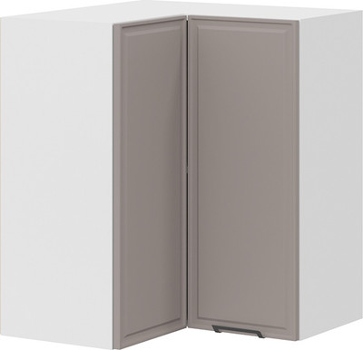 Шкаф навесной для кухни ТриЯ Белладжио 1В6УП угловой прямой  (белый/софт капучино) -