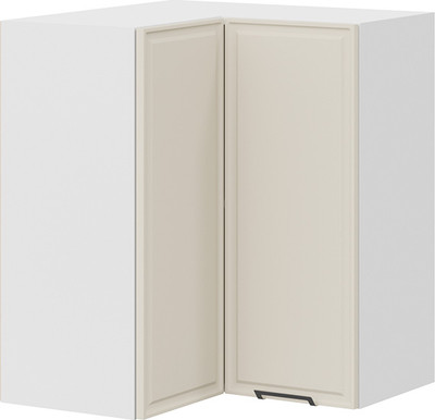 Шкаф навесной для кухни ТриЯ Белладжио 1В6УП угловой прямой (белый/софт панакота) -