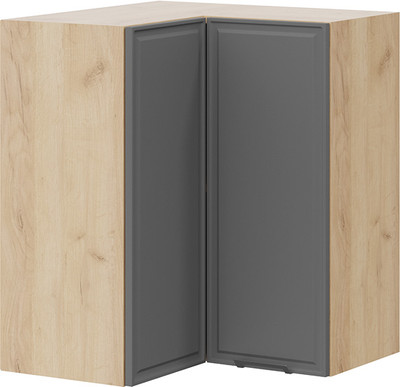 Шкаф навесной для кухни ТриЯ Белладжио 1В6УП угловой прямой  (дуб крафт золотой/софт графит) -