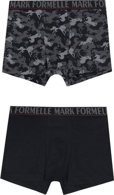 Комплект мужских трусов Mark Formelle 411228-2 (р.86-96, лошади на черном/черный) -