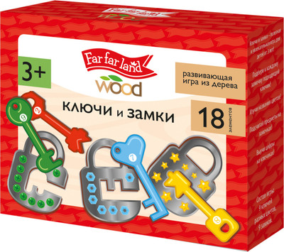 

Развивающий игровой набор, Ключи и замки Far far land Wood / 05945