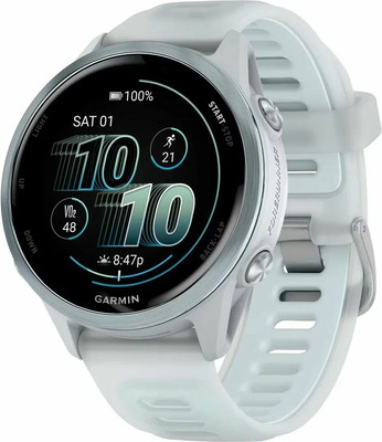 Умные часы Garmin Forerunner 570 42mm / 010-02970-01 (голубой/белый ремешок) - 