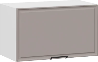 Шкаф навесной для кухни ТриЯ Белладжио 1ВВ8Г с одной откидной дверью (белый/софт капучино) -