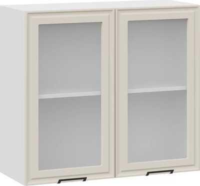 Шкаф навесной для кухни ТриЯ Белладжио 1ВВ8С с двумя дверьми (белый/софт панакота) - 