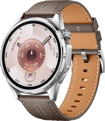 Умные часы Huawei Watch GT 6 46mm / 55020FWE (серый кожаный ремешок) - 