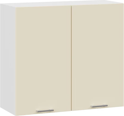 Шкаф навесной для кухни ТриЯ Габриэлла 1ВВ8 с двумя дверьми (белый/крем) -