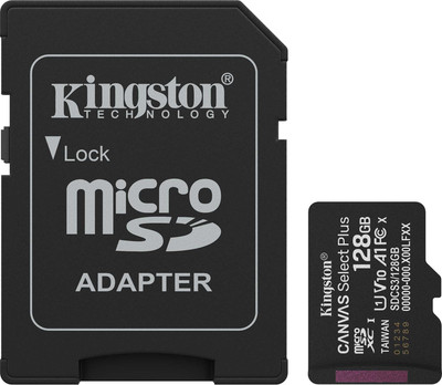 Карта памяти Kingston Canvas Select Plus MicroSDXC UHS-I 128GB / SDCS3/128GB (с адаптером) -