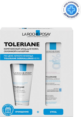 Набор косметики для лица La Roche-Posay Toleriane Флюид+Гель+Крем (40мл+50мл+3мл) - 