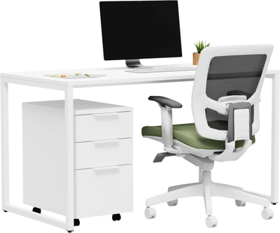 Письменный стол Crafto Тор с тумбой 06 138x70x75 (белый) - 