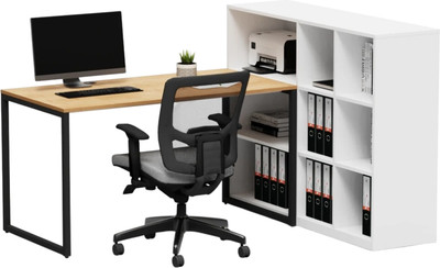 Письменный стол Crafto Тор Норма 01 178x140x111 (черный/белый/дуб) - 