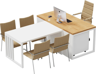 Письменный стол Crafto Дойл 01 с приставкой 210x160x79 (белый/дуб) - 