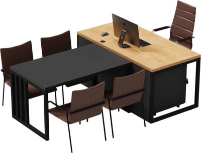 Письменный стол Crafto Дойл 03 с приставкой 210x160x79 (графит/дуб) - 