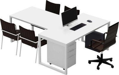 Письменный стол Crafto Клинт 01 с приставкой 210x160x79 (белый) - 