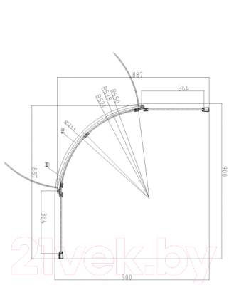 Душевой уголок Omnires Manhattan ADF94X LUX-T