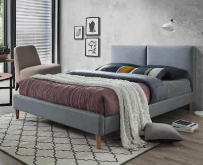 Двуспальная кровать Signal Acoma 160x200 (серый/дуб)