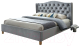 Двуспальная кровать Signal Aspen Velvet 160x200 (серый) - 