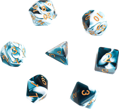 Набор кубиков для настольной игры Время игры Дайсы для ДнД Мрамор / 6935246 (7шт) - 