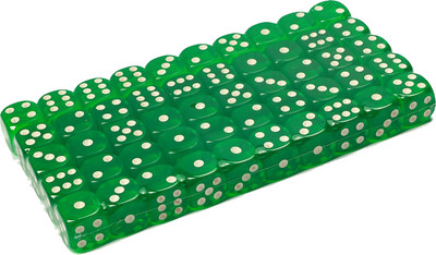 Набор кубиков для настольной игры Sima-Land 10613125 (50шт, зеленый) - 