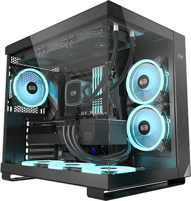 Корпус для компьютера PCCooler C3 T500 ARGB BK / C3-T500BKD6-GL (черный, без БП) -