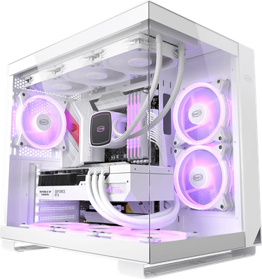 Корпус для компьютера PCCooler C3 T500 ARGB WH / C3-T500WHD6-GL (белый, без БП) -