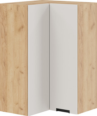 Шкаф навесной для кухни ТриЯ  Гренада 1ВВ6УП угловой прямой (дуб крафт золотой/холст мокко) -