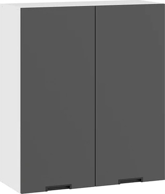 Шкаф навесной для кухни ТриЯ Гренада 1ВВ8 с двумя дверьми (белый/холст вулкан) - 