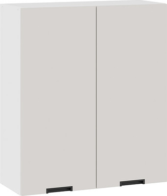 Шкаф навесной для кухни ТриЯ Гренада 1ВВ8 с двумя дверьми (белый/холст мокко) - 