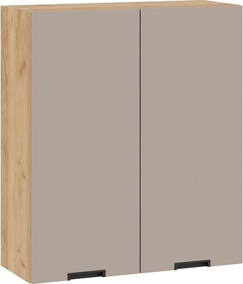 Шкаф навесной для кухни ТриЯ Гренада 1ВВ8 с двумя дверьми (дуб крафт золотой/холст латте) -