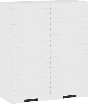 Шкаф навесной для кухни ТриЯ 1ВВ8-Ф Гренада с двумя дверьми (белый/холст белый) - 