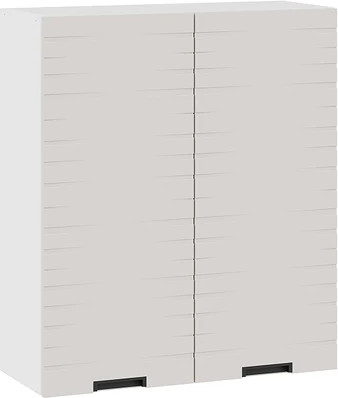 Шкаф навесной для кухни ТриЯ 1ВВ8-Ф Гренада с двумя дверьми (белый/холст мокко) - 