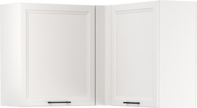Шкаф навесной для кухни Олмеко Римини угловой (белый/ПВХ белый) -