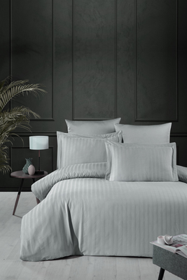 Комплект постельного белья DO&CO 2сп Delux / 12214 (серый) -