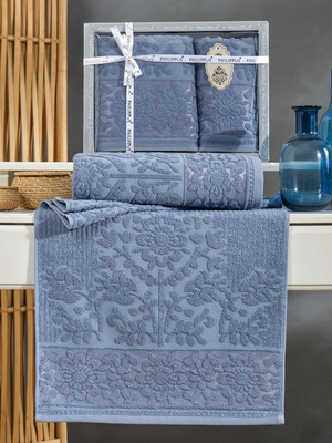 Набор полотенец Philippus Lydia / 12370 (2шт, голубой) - 