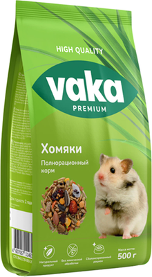 Корм для грызунов ВАКА Premium для хомячков / В54915 (500г) -