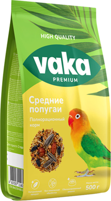 Корм для птиц ВАКА Premium для средних попугаев / В54226 (500г) - 