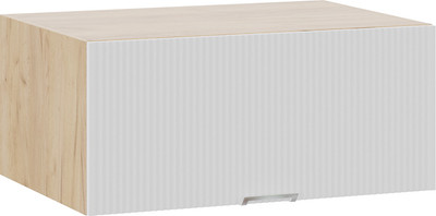 Шкаф под вытяжку ТриЯ Кимберли 1В8ГП с одной откидной дверью (дуб крафт золотой/сноу) -