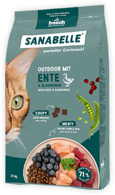 Сухой корм для кошек Bosch Petfood Sanabelle Outdoor с уткой (2кг) - 