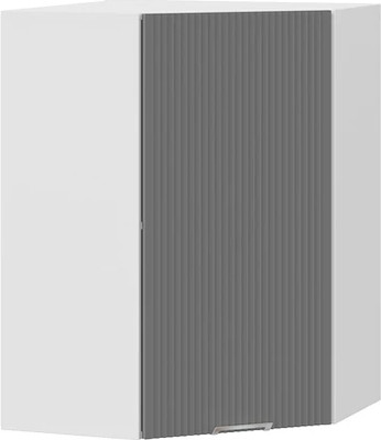 Шкаф навесной для кухни ТриЯ Кимберли 1ВВ6У угловой (белый/титан) -