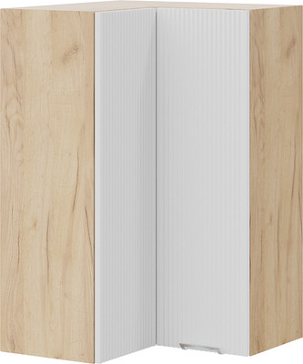 Шкаф навесной для кухни ТриЯ Кимберли 1ВВ6УП угловой прямой (дуб крафт золотой/сноу) -