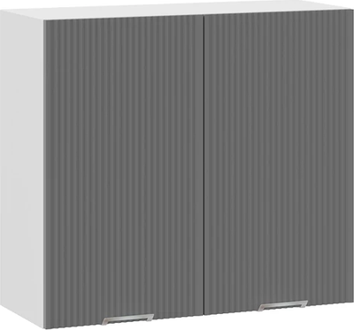 Шкаф навесной для кухни ТриЯ Кимберли 1ВВ8 с двумя дверьми (белый/титан) - 