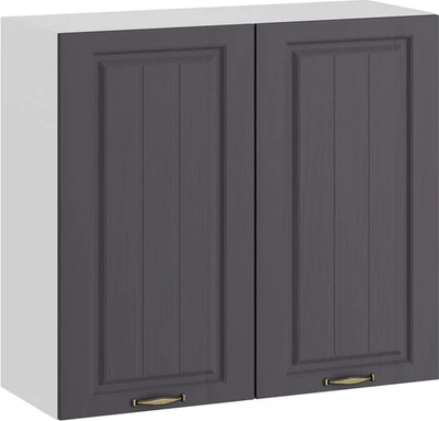 Шкаф навесной для кухни ТриЯ Лина 1ВВ8 с двумя дверьми (белый/графит) - 